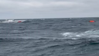 Sahil güvenlik ekipleri batan geminin bulunduğu bölgeyi böyle tarıyor