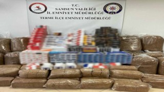 Samsunda 1 ton 360 kilo kaçak tütün ele geçirildi