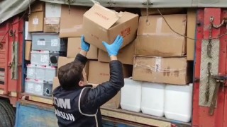 Samsunda bir kamyonda 200 litre etil alkol ele geçirildi