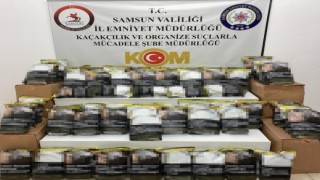 Samsunda kaçak tütün mamulleri ele geçirildi