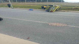 Silivride ağaçlık alana uçan araç taklalar atarak durabildi: 1 ölü