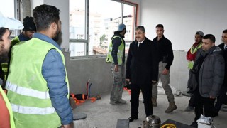 Vali Yılmaz, Okul İnşaatını Denetledi