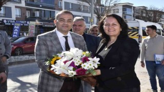 Yağmur suyu hattı çalışmalarını inceledi