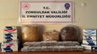 Zonguldakta 7 bin 860 adet doldurulmuş makaron ele geçirildi