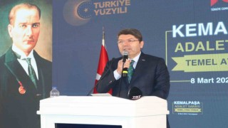 Adalet Bakanı Yılmaz Tunç İzmirde Kemalpaşa Adalet Sarayının temelini attı