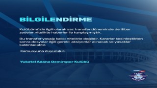 Adana Demirspordan transfer yasağı açıklaması