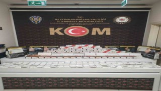 Afyonkarahisarda binlerce adet boş ve doldurulmuş makaron ele geçirildi