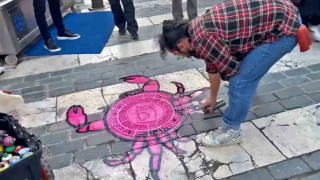 Antalyanın rögar kapaklarına sanatsal dokunuş