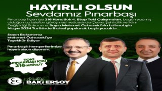 Baki Ersoydan Pınarbaşına 216 konutluk müjde