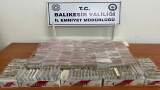 Balıkesirde 5 bin 980 adet kaçak makarona doldurulmuş içime hazır sigara ele geçirildi