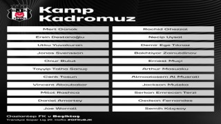 Beşiktaşın Gaziantep FK maçı kamp kadrosu belli oldu