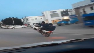 Bodrumda tehlikeli sürüş kamerada