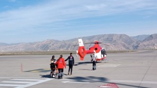 Cizrede 3 yaşındaki çocuğun imdadına ambulans helikopter yetişti