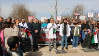 Doktorlar, Kurtalanda Gazze için yürüyüş gerçekleştirdi