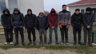 Edirnede 8 düzensiz kaçak göçmen yakalandı