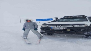 Eğribele tünel yapıldı, eski yol kayak pistine dönüştü