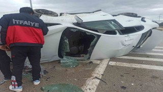 Elazığda otomobil takla attı: 1 yaralı