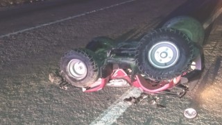 Emette otomobil Atvye çarptı: 1 yaralı