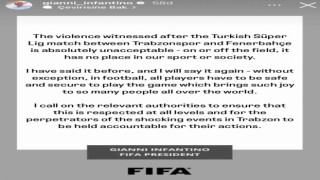 FIFA Başkanı Infantino: Trabzonspor - Fenerbahçe maçında yaşananlar kabul edilemez