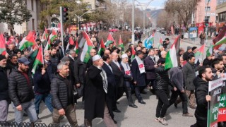 Filistine destek amaçlı yürüyüş düzenlendi