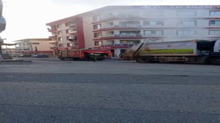 Gaziantepte çöp kamyonunda çıkan yangını itfaiye söndürdü