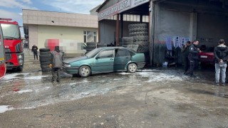 Gaziantepte otomobilin LPG tüpünün patladığı anın görüntüsü ortaya çıktı