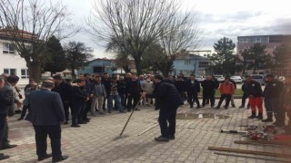 Gedizde öğretmenlere yangın eğitimi