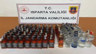 Ispartada 123 litre kaçak alkol ele geçirildi