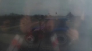 Ispartada tren ile traktörün çarpıştığı kazanın kamera görüntüleri ortaya çıktı