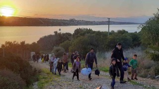 İzmir açıklarında düzensiz göçmen yoğunluğu