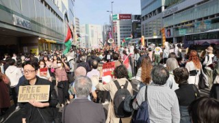 Japonya'da Gazze'ye destek gösterisi
