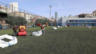 Kağıthanedeki tüm futbol sahaları yenileniyor