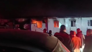 Kahramanmaraşta inşaat işçilerinin kaldığı konteynerde yangın