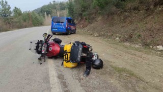 Kastamonuda motosiklet kazası: Rusya uyruklu sürücü ağır yaralandı