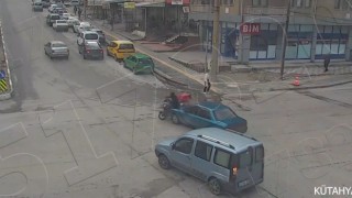 Kütahyada saniye saniye kaza anları
