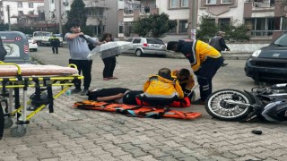 Milasta Motosiklet ile Otomobil Çarpıştı: 1 Yaralı