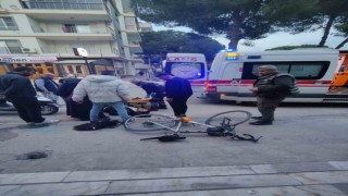 Milasta otomobil bisiklete çarptı: 1 yaralı