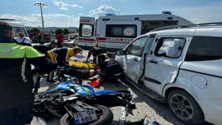 Milasta otomobil ile motosiklet çarpıştı: 2 yaralı
