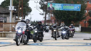 Motosiklet sürücülerinden Başkan Törene jest