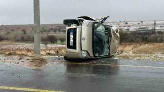 Olumsuz hava kazaya neden oldu: 1 yaralı