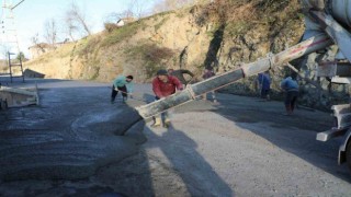 Ordu Büyükşehir, beton yol ağını güçlendiriyor