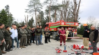 Orman yangınlarına karşı tatbikat