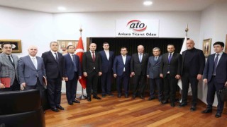 Özbekistan Ticaret ve Sanayi Odası Başkanı Vahabov, ATO Başkanı Baranı ziyaret etti