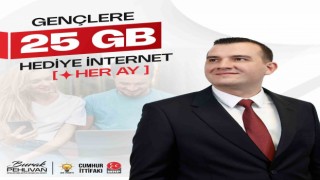 Pehlivandan gençlere bireysel 25 GB internet sözü