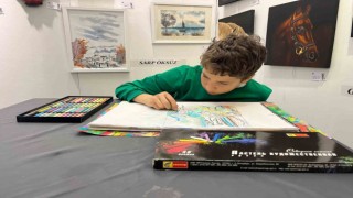 Sanat fuarının 10 yaşındaki ressamı konuştu