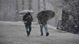Şırnakta lapa lapa kar yağmaya başladı