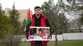 Sivasta üniversite öğrencileri Filistin için yürüdü