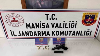 Şüpheliden tabanca ve mermi ele geçirildi