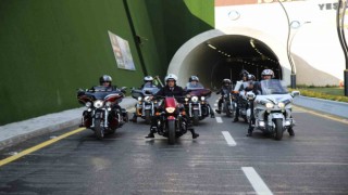 Tahmazoğlu 100. Yıl Tünellerinde motosiklet turu attı