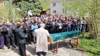 Trabzonda isale hattındaki göçükte hayatını kaybeden işçilerden İbrahim Keskin son yolculuğuna uğurlandı